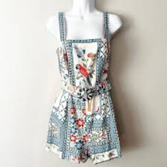 House of Harlow 1960 Parrot Romper with Beaded Belt - Picture 3 of 3